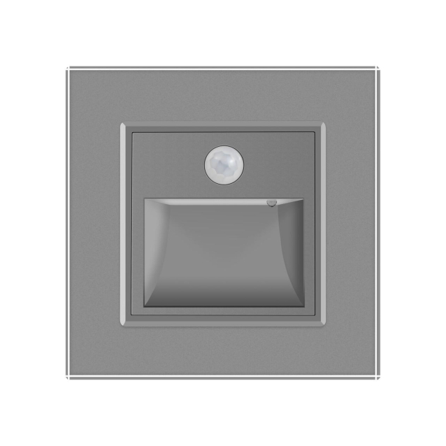 Светильник для лестниц подсветка пола с датчиком движения серый стекло Livolo (722800515)