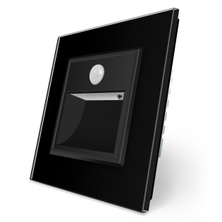 Светильник для лестниц подсветка пола с датчиком движения черный стекло Livolo (722800512) Светильник для лестниц подсветка пола с датчиком движения черный стекло Livolo (722800512)