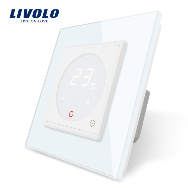 Терморегулятор сенсорный Livolo для водяных систем отопления цвет белый (VL-C701TM-11)