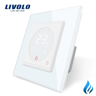 Терморегулятор Livolo для котлов отопления белый (VL-C701TM3-11) Терморегулятор Livolo для котлов отопления белый (VL-C701TM3-11)