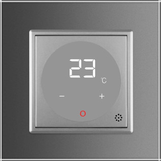Терморегулятор Livolo для котлов отопления серый (VL-C701TM3-15) Терморегулятор Livolo для котлов отопления серый (VL-C701TM3-15)