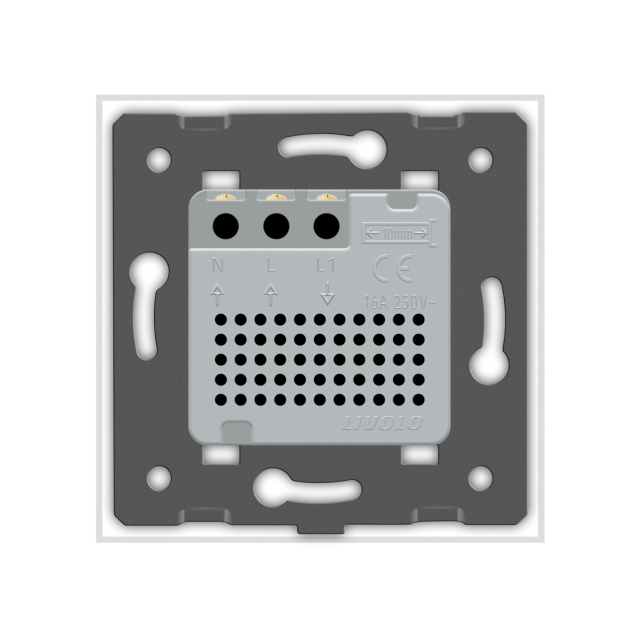 Терморегулятор со встроенным датчиком температуры белый серый Livolo (VL-C701TM-11/15)