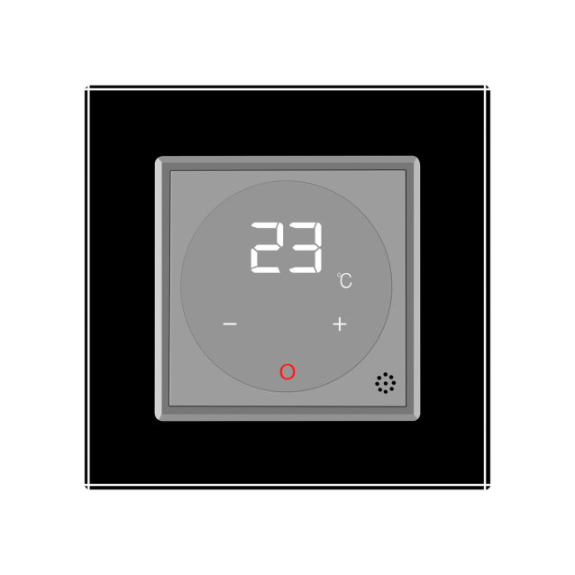Терморегулятор со встроенным датчиком температуры черный серый Livolo (VL-C701TM-12/15)