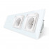 Сенсорный выключатель Двойная розетка с крышкой IP44 Livolo белый стекло (VL-C701/C7C2EUWF-11)