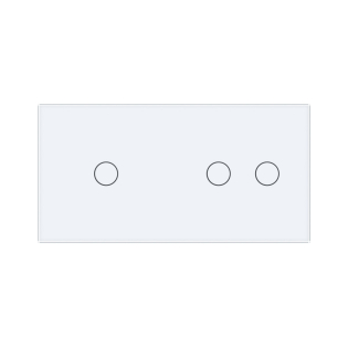 Сенсорный выключатель Livolo 3 канала (1-2) белый стекло (VL-C701/C702-11) Сенсорный выключатель Livolo 3 канала (1-2) белый стекло (VL-C701/C702-11)