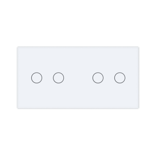 Сенсорный выключатель Livolo 4 канала (2-2) белый стекло (VL-C702/C702-11) Сенсорный выключатель Livolo 4 канала (2-2) белый стекло (VL-C702/C702-11)