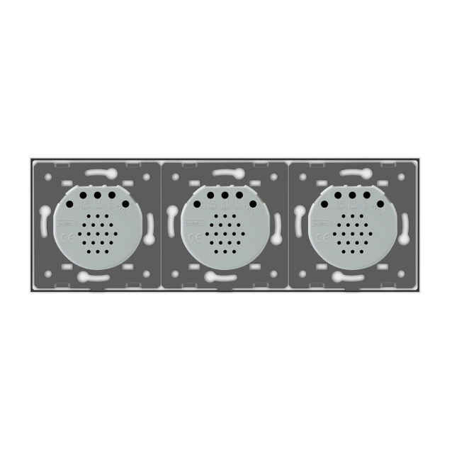Сенсорный выключатель Livolo 4 канала (1-2-1) белый стекло (VL-C701/C702/C701-11)