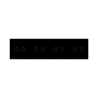 Сенсорный выключатель Livolo 8 каналов (2-2-2-2) черный стекло (VL-C708-12)