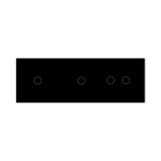 Сенсорный выключатель Livolo 4 канала (1-1-2) черный стекло (VL-C701/C701/C702-12) Сенсорный выключатель Livolo 4 канала (1-1-2) черный стекло (VL-C701/C701/C702-12)