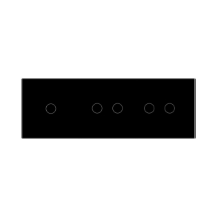 Сенсорный выключатель Livolo 5 каналов (1-2-2) черный стекло (VL-C701/C702/C702-12) Сенсорный выключатель Livolo 5 каналов (1-2-2) черный стекло (VL-C701/C702/C702-12)