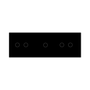 Сенсорный выключатель Livolo 5 каналов (2-1-2) черный стекло (VL-C702/C701/C702-12) Сенсорный выключатель Livolo 5 каналов (2-1-2) черный стекло (VL-C702/C701/C702-12)