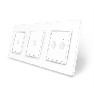 Сенсорный выключатель Sense 4 сенсора (1-1-2) белый стекло Livolo (VL-C7FC1/FC1/FC2-6WP) Сенсорный выключатель Sense 4 сенсора (1-1-2) белый стекло Livolo (VL-C7FC1/FC1/FC2-6WP)