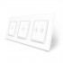 Сенсорный выключатель Sense 4 сенсора (1-1-2) белый стекло Livolo (VL-C7FC1/FC1/FC2-6WP)