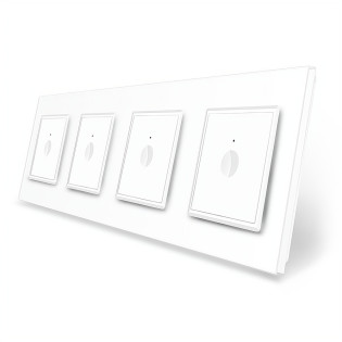 Сенсорный выключатель Sense 4 сенсора (1-1-1-1) белый стекло Livolo (VL-C7FC1/FC1/FC1/FC1-8WP) Сенсорный выключатель Sense 4 сенсора (1-1-1-1) белый стекло Livolo (VL-C7FC1/FC1/FC1/FC1-8WP)