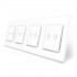Сенсорный выключатель Sense 8 сенсоров (2-2-2-2) белый стекло Livolo (VL-C7FC2/FC2/FC2/FC2-8WP)