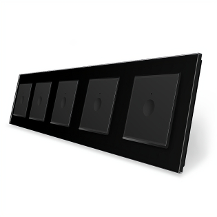 Сенсорный выключатель Sense 5 сенсоров (1-1-1-1-1) Livolo черный стекло (VL-C7FC1/FC1/FC1/FC1/FC1-10BP) Сенсорный выключатель Sense 5 сенсоров (1-1-1-1-1) Livolo черный стекло (VL-C7FC1/FC1/FC1/FC1/FC1-10BP)
