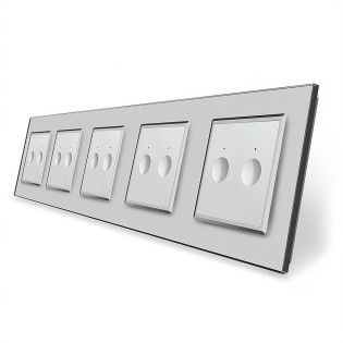 Сенсорный выключатель Sense 10 сенсоров (2-2-2-2-2) Livolo серый стекло (VL-C7FC2/FC2/FC2/FC2/FC2-10IP) Сенсорный выключатель Sense 10 сенсоров (2-2-2-2-2) Livolo серый стекло (VL-C7FC2/FC2/FC2/FC2/FC2-10IP)