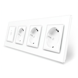 Сенсорный выключатель Sense 1 сенсор 3 розетки Livolo белый стекло (VL-C7FC1/FCTC16A/FCTC16A/FCTC16A-8WP) Сенсорный выключатель Sense 1 сенсор 3 розетки Livolo белый стекло (VL-C7FC1/FCTC16A/FCTC16A/FCTC16A-8WP)