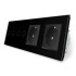 Сенсорный выключатель 4 сенсора 2 розетки Livolo черный стекло (VL-C702/C702/C7C2EU-12)