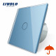 Сенсорный выключатель Livolo для улицы с защитой от брызг IP44 голубой стекло (VL-C701IP-19)