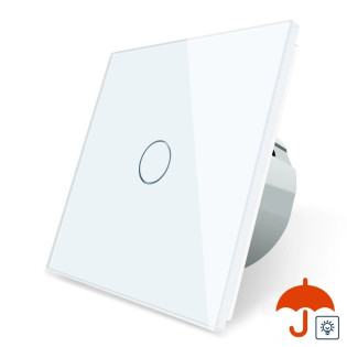 Сенсорный диммер с защитой от брызг 1 сенсор Livolo белый стекло (VL-C701D-IP-11)