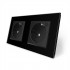 Двухместная умная розетка ZigBee с заземлением черный Livolo (VL-C7FCTC16AZ-4BP)