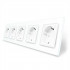 Пятиместная умная розетка ZigBee с заземлением белый Livolo (VL-C7FCTC16AZ-10WP)