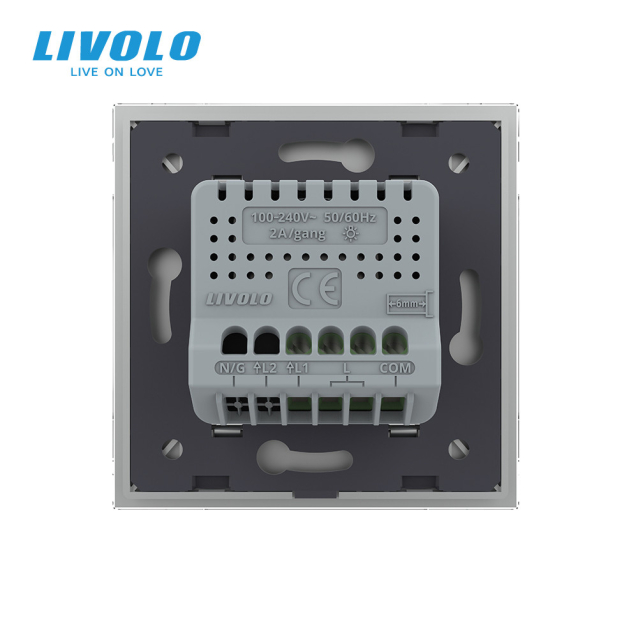 Сенсорный диммер слайдер ZigBee серый Livolo (VL-C7FC1DZ-2IP)