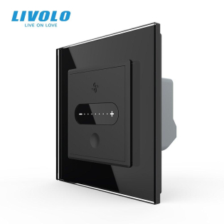 Умный сенсорный проходной диммер черный ZigBee Livolo (VL-C7FC1SDZ-2BP) Умный сенсорный проходной диммер черный ZigBee Livolo (VL-C7FC1SDZ-2BP)