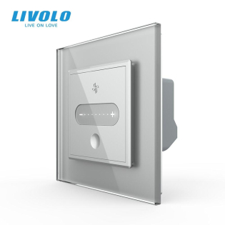 Умный сенсорный проходной диммер серый ZigBee Livolo (VL-C7FC1SDZ-2IP) Умный сенсорный проходной диммер серый ZigBee Livolo (VL-C7FC1SDZ-2IP)