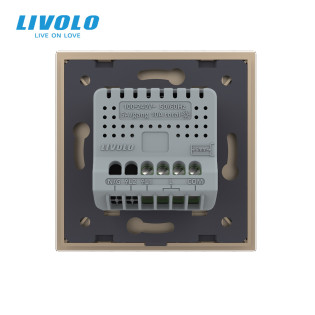 Умный сенсорный проходной диммер золотой ZigBee Livolo (VL-C7FC1SD1Z-2GAP) Умный сенсорный проходной диммер золотой ZigBee Livolo (VL-C7FC1SD1Z-2GAP)