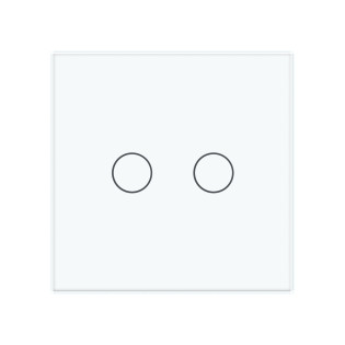 Сенсорный проходной Wi-Fi выключатель Livolo ZigBee 2 канала белый стекло (VL-C702SZ-11)