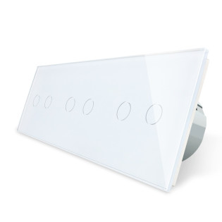 Сенсорный Wi-Fi выключатель Livolo ZigBee 6 каналов (2-2-2) белый стекло (VL-C702Z/C702Z/C702Z-11) Сенсорный Wi-Fi выключатель Livolo ZigBee 6 каналов (2-2-2) белый стекло (VL-C702Z/C702Z/C702Z-11)