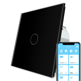 Сенсорный Wi-Fi выключатель Livolo ZigBee черный (VL-C701Z-12) Сенсорный Wi-Fi выключатель Livolo ZigBee черный (VL-C701Z-12)