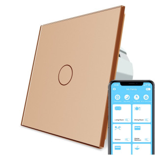 Сенсорный Wi-Fi выключатель Livolo ZigBee золото (VL-C701Z-13) Сенсорный Wi-Fi выключатель Livolo ZigBee золото (VL-C701Z-13)