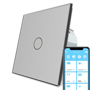 Сенсорный Wi-Fi выключатель Livolo ZigBee серый (VL-C701Z-15) Сенсорный Wi-Fi выключатель Livolo ZigBee серый (VL-C701Z-15)