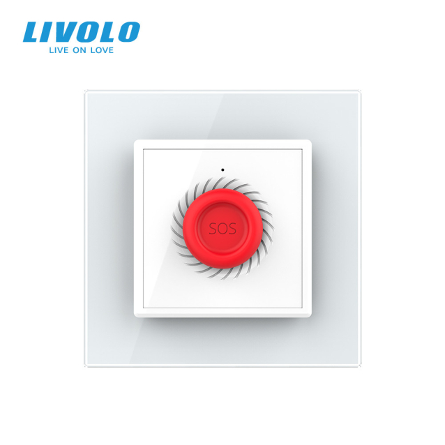 Интеллектуальная тревожная кнопка белый Livolo (VL-C7FYMA-2WP)