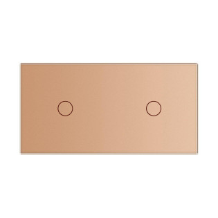 Сенсорный ZigBee выключатель 2 сенсора (1-1) золото Livolo (VL-C701Z/C701Z-13) Сенсорный ZigBee выключатель 2 сенсора (1-1) золото Livolo (VL-C701Z/C701Z-13)