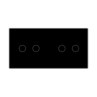 Сенсорный ZigBee выключатель 4 сенсора (2-2) черный стекло Livolo (VL-C702Z/C702Z-12) Сенсорный ZigBee выключатель 4 сенсора (2-2) черный стекло Livolo (VL-C702Z/C702Z-12)