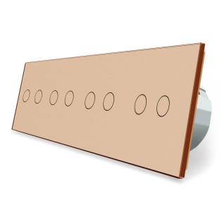 Сенсорный ZigBee выключатель 8 сенсоров (2-2-2-2) золото Livolo (VL-C708Z-13) Сенсорный ZigBee выключатель 8 сенсоров (2-2-2-2) золото Livolo (VL-C708Z-13)