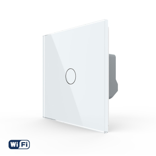 Умный сенсорный Wi-Fi выключатель 1 сенсор белый стекло Livolo (VL-C7FC1NY-2GWP) Умный сенсорный Wi-Fi выключатель 1 сенсор белый стекло Livolo (VL-C7FC1NY-2GWP)