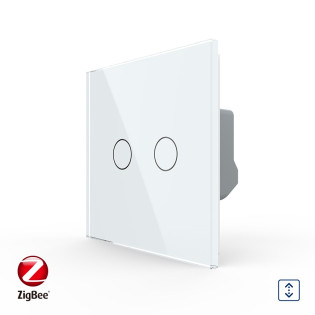 Умный сенсорный ZigBee выключатель для роллет белый Livolo (VL-C7FC2NWZ-2GWP) Умный сенсорный ZigBee выключатель для роллет белый Livolo (VL-C7FC2NWZ-2GWP)