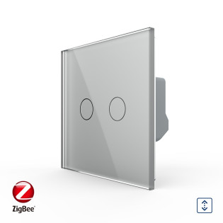 Умный сенсорный ZigBee выключатель для роллет серый Livolo (VL-C7FC2NWZ-2GIP) Умный сенсорный ZigBee выключатель для роллет серый Livolo (VL-C7FC2NWZ-2GIP)